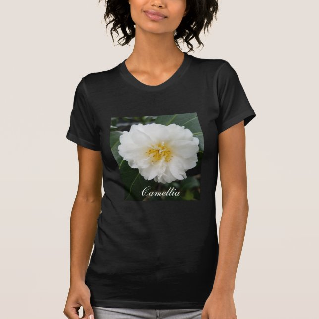 large white camellia flower T-Shirt (Front)