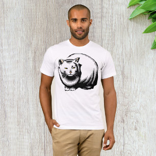 Large White Cat Mens T-Shirt
