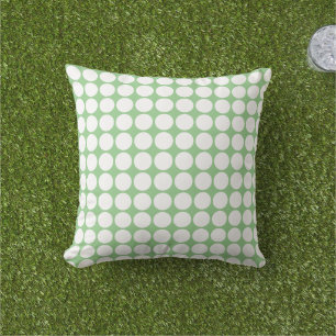 Large White Polka Dot Sage Green Classy Gift Favou Cushion