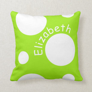 Large White Polka Dots Cushion