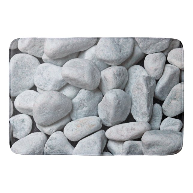 Large White Stones Bath Mat (Front)