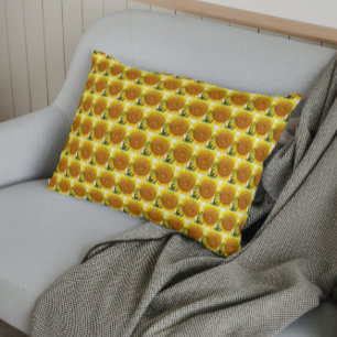 Large Yellow Sunflower Floral Pattern Pillowcase
