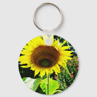 Large yellow Sunflower Key Ring
