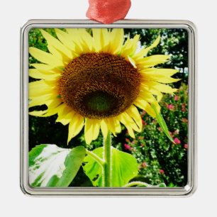 Large yellow Sunflower Metal Tree Decoration