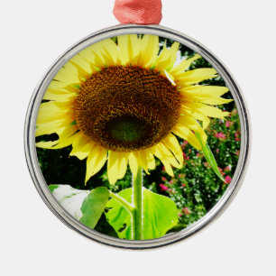 Large yellow Sunflower Metal Tree Decoration