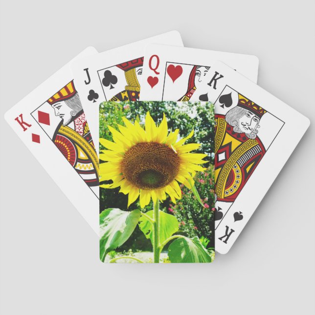 Large yellow Sunflower Playing Cards (Back)