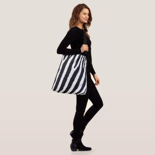 Large Zebra Cross-Body Tote Bag
