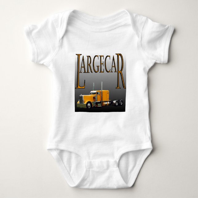 Largecar Blk Baby Bodysuit (Front)