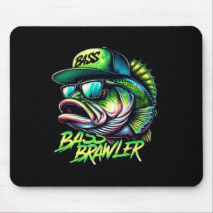 Largemouth B Fishing Angler Mouse Mat