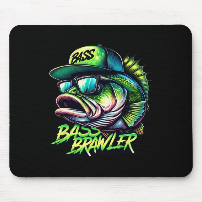 Largemouth B Fishing Angler  Mouse Mat (Front)