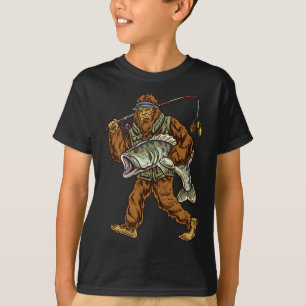 Largemouth B Fishing Bigfoot Fisherman 1 T-Shirt
