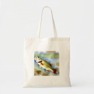 Largemouth Bass 200824AREF147 - Watercolor Tote Bag