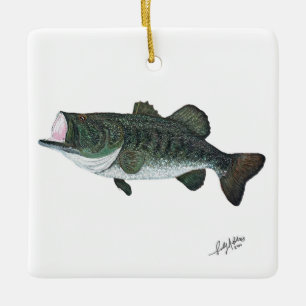 Largemouth Bass Ceramic Ornament