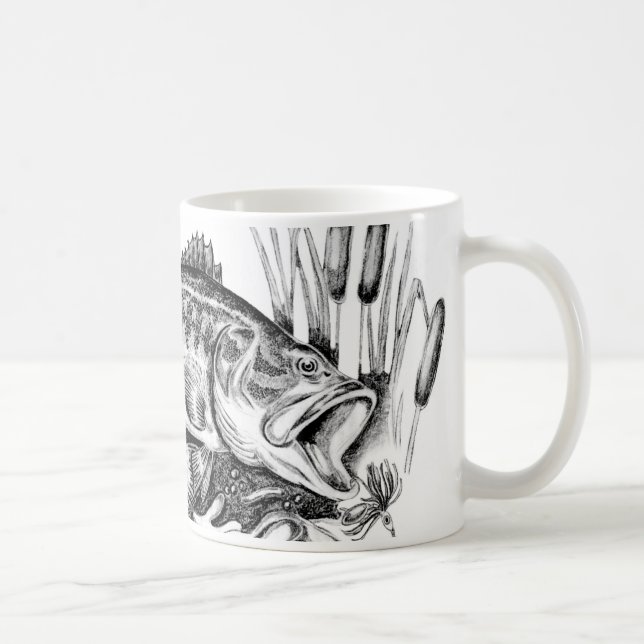 Largemouth bass coffee mug (Right)