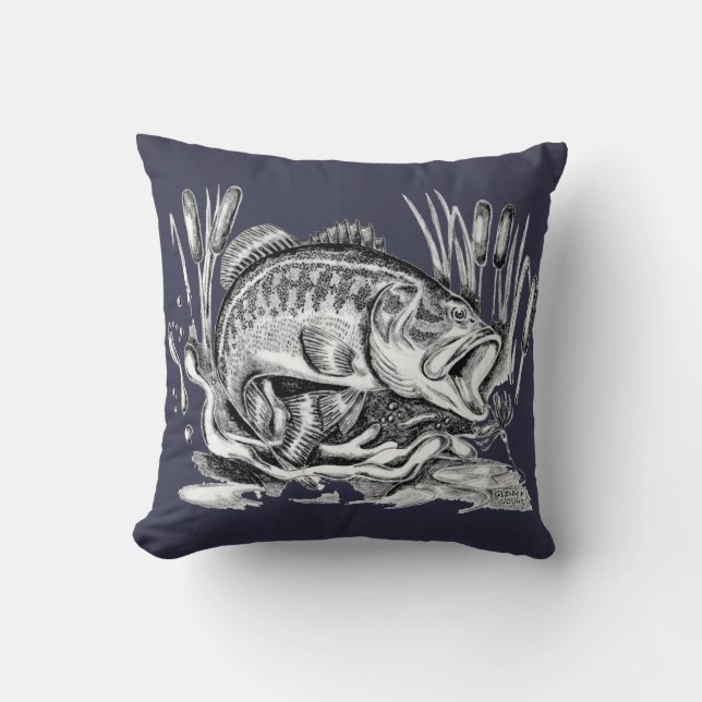 Largemouth Bass Cushion (Front)