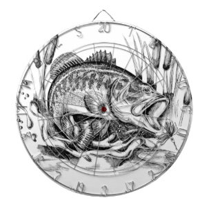 Largemouth bass dartboard