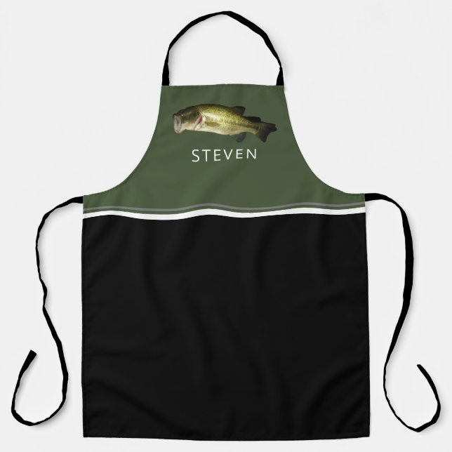 Largemouth Bass Fish Personalised Chef Apron (Front)