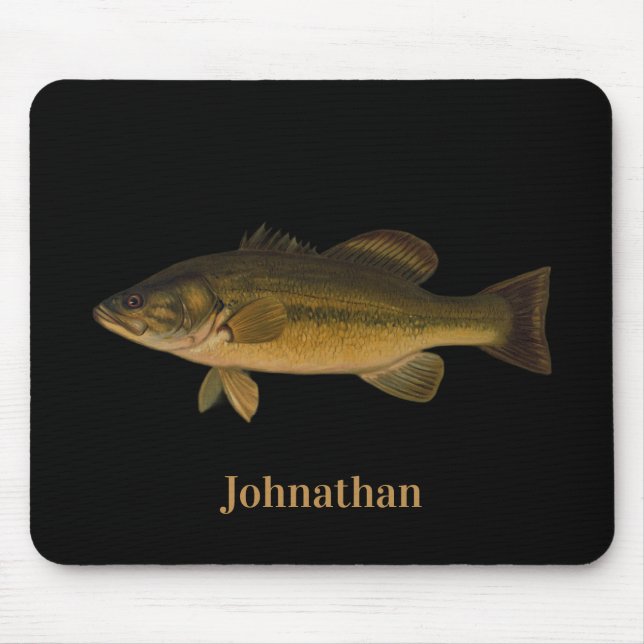 Largemouth Bass Fish Your Name Here Mouse Mat (Front)