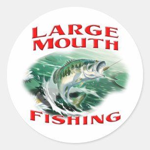 Largemouth Bass Fishing Classic Round Sticker