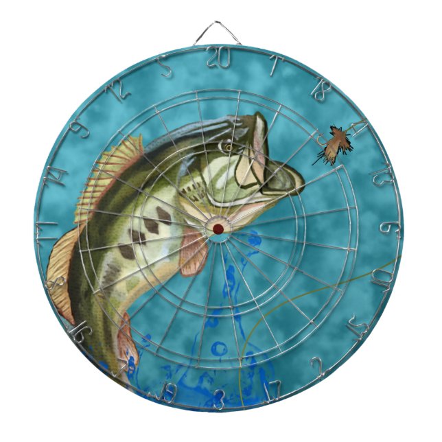 Largemouth Bass Fishing Dart Board (Front)