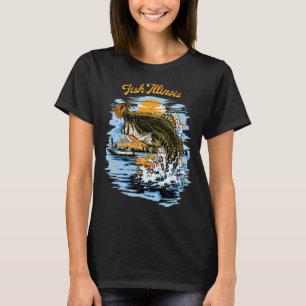Largemouth Bass Fishing Graphic design T-Shirt
