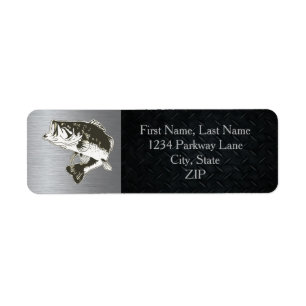 Largemouth Bass Fishing Return Address Labels
