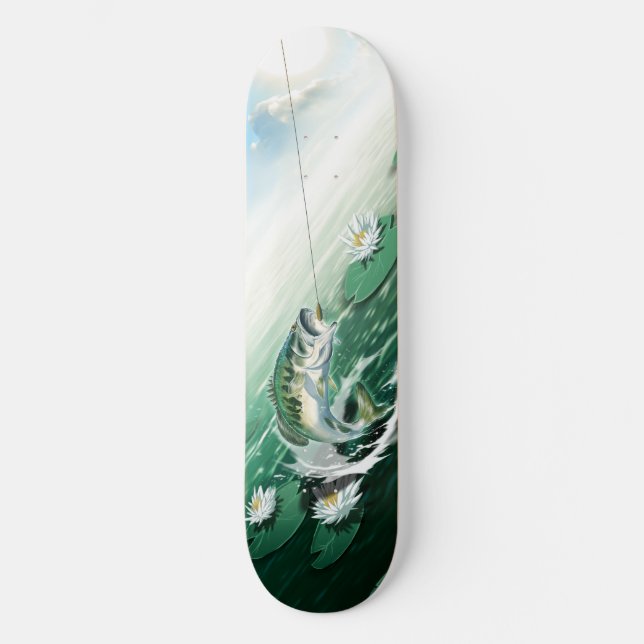 Largemouth Bass Fishing Skateboard (Front)