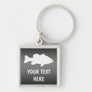 Largemouth Bass Fishing template Key Ring