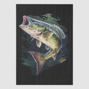 Largemouth Bass Fishing Tissue Paper