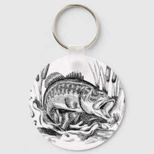 Largemouth bass key ring