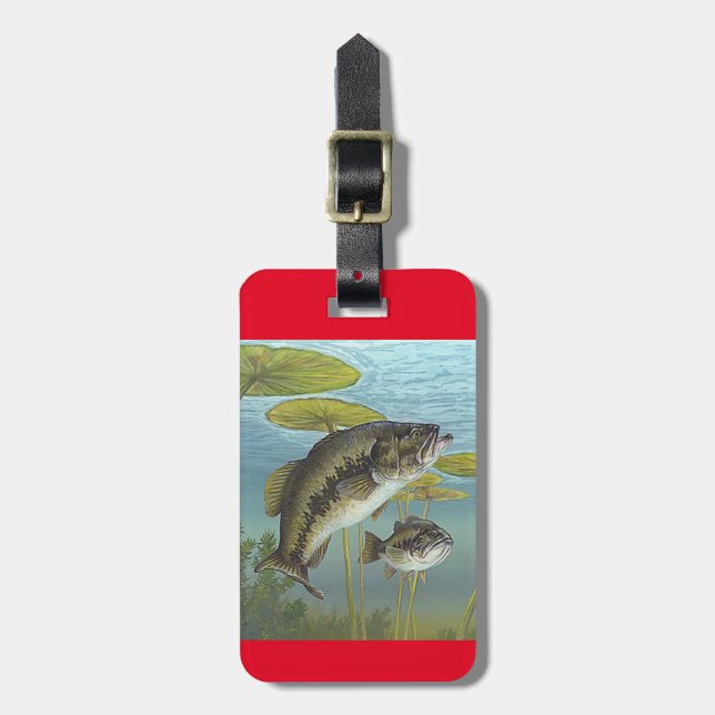 Largemouth Bass Luggage Tag (Front Vertical)