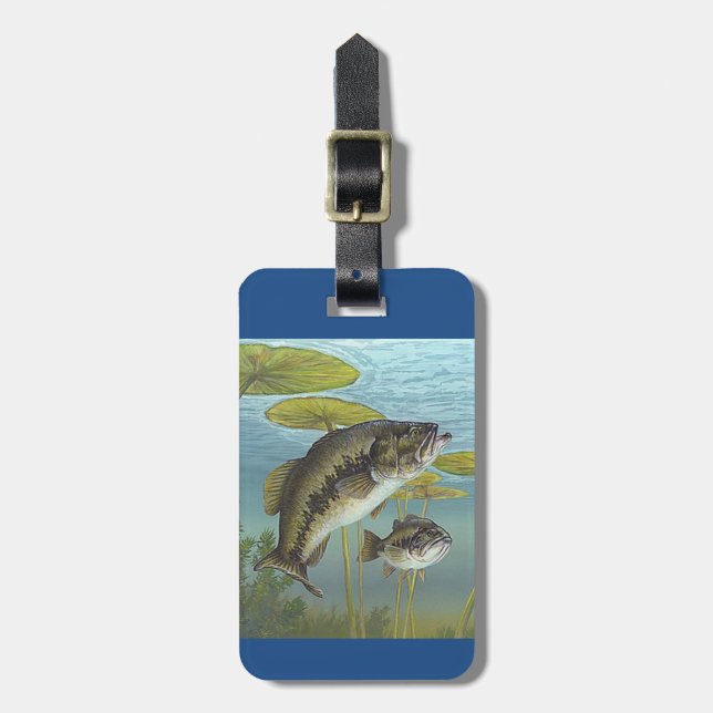 Largemouth Bass Luggage Tag (Front Vertical)