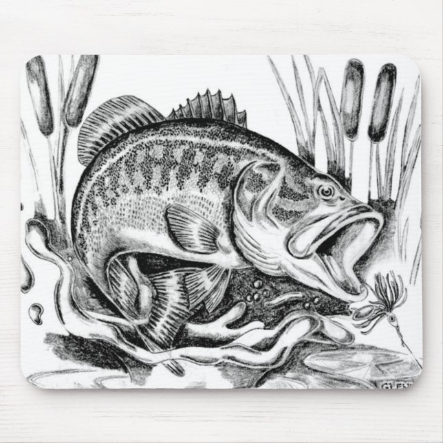 Largemouth Bass Mouse Mat (Front)