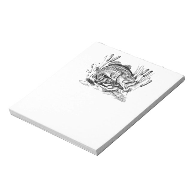 Largemouth bass notepad (Rotated)