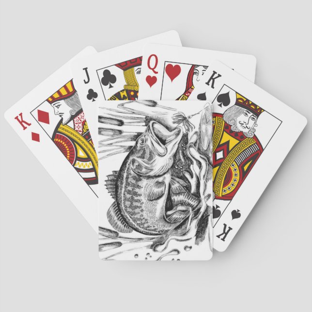 Largemouth Bass Playing Cards (Back)