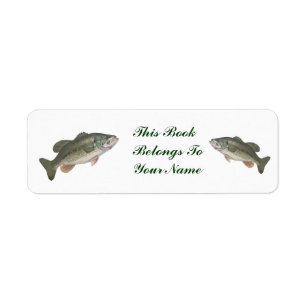LARGEMOUTH BASS- RETURN ADDRESS LABELS-THIS BOOK