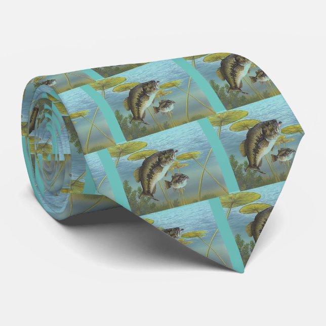 Largemouth Bass Tie (Rolled)
