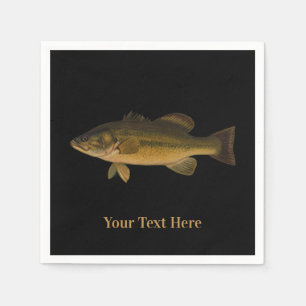 Largemouth Bass Your Text Here Fish Napkin
