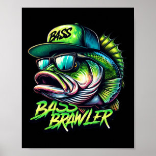 Largemouth Byss Fishing Angler Poster
