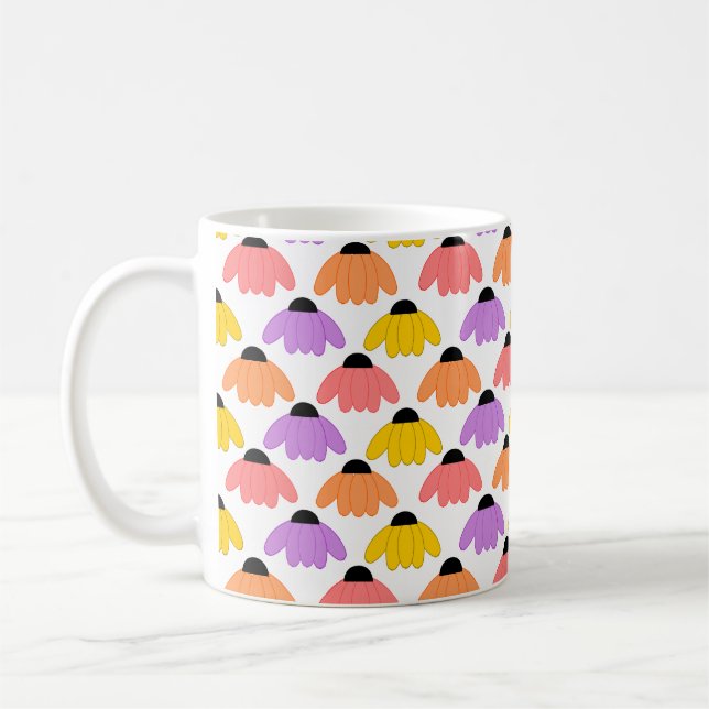 Larger Coloured Coneflowers  Coffee Mug (Left)