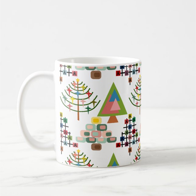 Larger MCM Xmas Trees   Coffee Mug (Left)