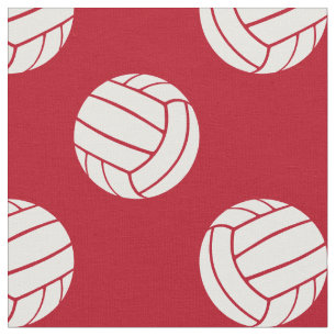 larger polka dot volleyballs on red or ANY color Fabric