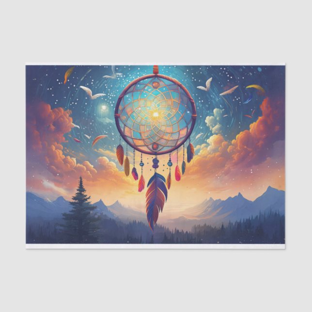 Larger than Life, Mountains and Dreamcatchers Tissue Paper (Front)
