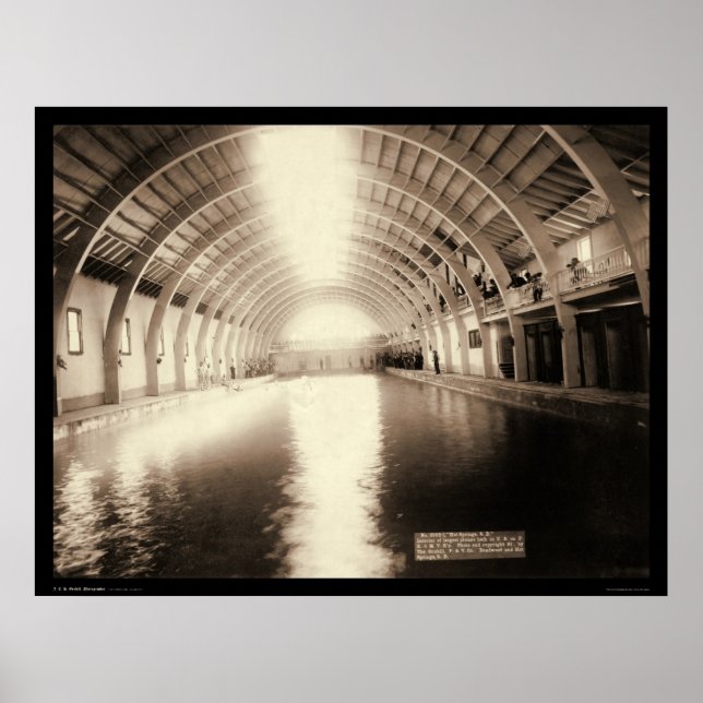 Largest Plunge Bath in Hot Springs SD 1891 Poster (Front)