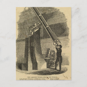 Largest telescopes postcard
