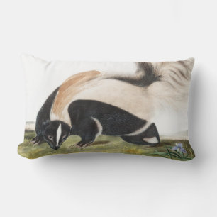LargeTailed Skunk Mephitis macroura Illustration Lumbar Cushion