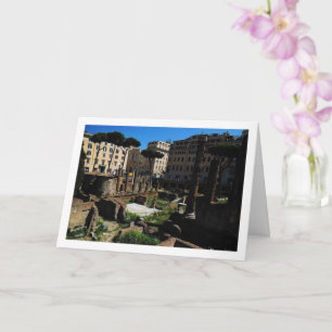 Largo di Torre Argentina Scene, Rome, Italy Card