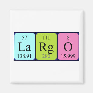 Largo periodic table name magnet