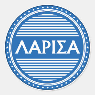 Larissa City Pride Emblem – Greek Identity Classic Round Sticker