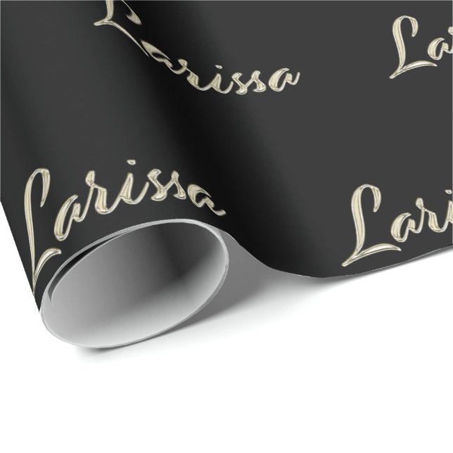 Larissa white gold gift wrapping paper (Roll Corner)